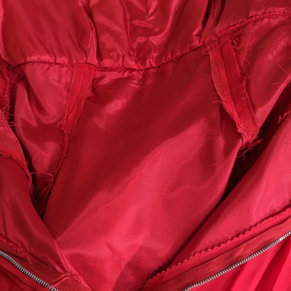 Mike Benet Formals 1960s Vintage Red Chiffon Intricate Sequin Dress - size 10* - Picture 13 of 16